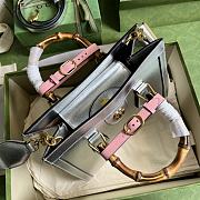 Gucci Diana Silver Leather Small Tote Bag Size 27 x 24 x 11 cm - 2