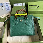 Gucci Diana Green Ostrich Small Tote Bag Size 27 x 24 x 11 cm - 1