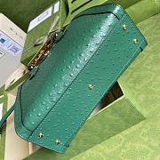 Gucci Diana Green Ostrich Small Tote Bag Size 27 x 24 x 11 cm - 5