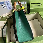 Gucci Diana Green Ostrich Small Tote Bag Size 27 x 24 x 11 cm - 2