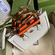 Gucci Diana White Ostrich Small Tote Bag Size 27 x 24 x 11 cm - 3
