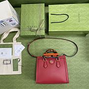 Gucci Diana Jumbo GG Tote Bag Small Red Size 27 x 24 x 11 cm - 2