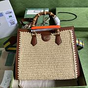  Gucci Diana Medium Rattan Woven Tote Bag Size 35 x 30 x 14 cm - 1