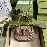  Gucci Bamboo 1947 Jumbo GG Mini Bag Size 17 x 12 x 7.5 cm - 1