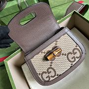  Gucci Bamboo 1947 Jumbo GG Mini Bag Size 17 x 12 x 7.5 cm - 2