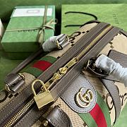 Gucci Jumbo GG Duffle Bag In Camel Size 44 x 27 x 24 cm - 6