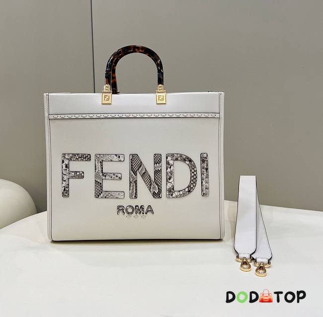Fendi Sunshine Medium White Bag Size 36 x 12 x 31 cm - 1
