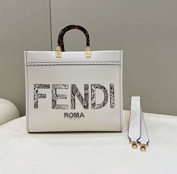 Fendi Sunshine Medium White Bag Size 36 x 12 x 31 cm