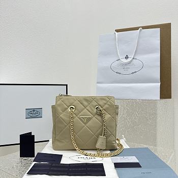 Prada Beige Re-Nylon Tote Bag Size 25 x 25 x 5 cm