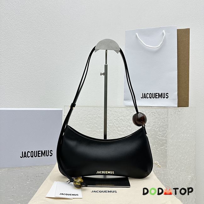 Jacquemus Le Bisou Perle Shoulder Bag Black Size 27 x 10.5 cm - 1