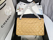 Chanel Caviar Flap Bag in Beige Silver Hardware Size 25 cm - 5