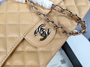 Chanel Caviar Flap Bag in Beige Silver Hardware Size 25 cm - 2