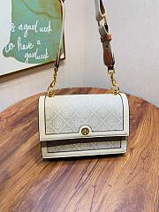 Tory Burch Monogram White Flower Bag Size 15 x 23 x 9 cm - 6