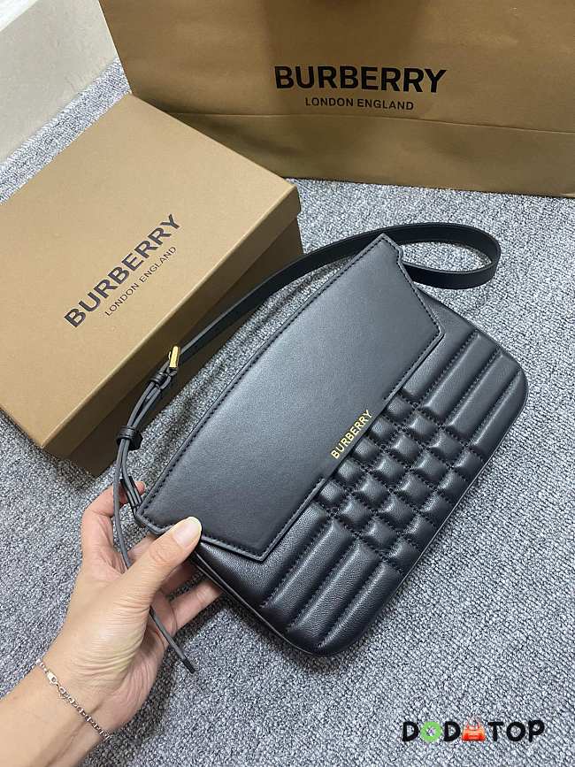 Burberry Catherine Quilted Shoulder Bag Black Size 24 x 5.5 x 17.5 cm - 1