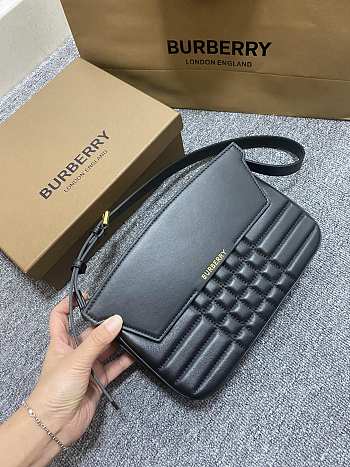 Burberry Catherine Quilted Shoulder Bag Black Size 24 x 5.5 x 17.5 cm