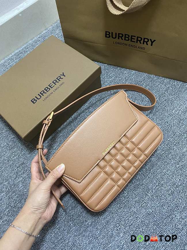 Burberry Catherine Quilted Shoulder Bag Brown Size 24 x 5.5 x 17.5 cm - 1