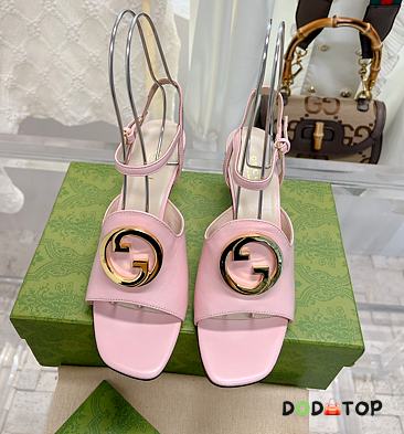 Gucci Blondie Leather Sandals Pink - 1