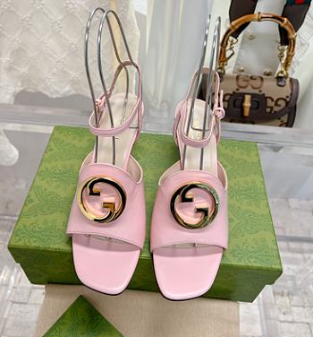 Gucci Blondie Leather Sandals Pink