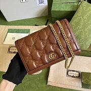 Gucci GG Matelassé Chain Bag Brown Size 20 x 12.5 x 4 cm - 1