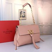 Valentino Pink Leather Vring Chain Bag Size 32 x 22 x 12 cm - 6
