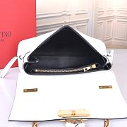 Valentino White Leather Vring Chain Bag Size 32 x 22 x 12 cm - 6