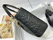 Dior Lady Classic Embroidered Princess Dai Handbag Black Size 20 x 16.5 x 8 cm - 5
