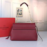 Valentino Red Leather Vring Chain Bag Size 32 x 22 x 12 cm - 6