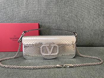 Valentino Garavani Miniloc Bag Silver Size 27 x 13 x 6 cm 