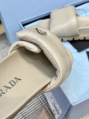 Prada Open Toe Logo Sandals White/Beige - 3