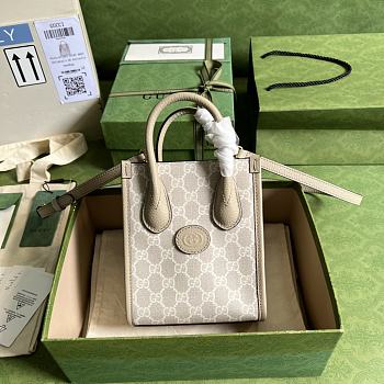Gucci Mini Tote Bag Beige Size 16 x 20 x 7 cm