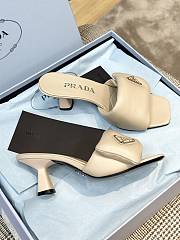 Prada Soft Padded Nappa Sandals Black/Beige/White  - 2