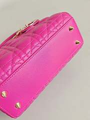 Dior Lady Small Hot Pink Bag Size 20 × 16.5 × 8 cm - 3