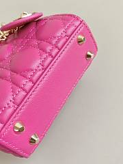 Dior Lady Micro Hot Pink Bag Size 12 × 10 × 5 cm - 6