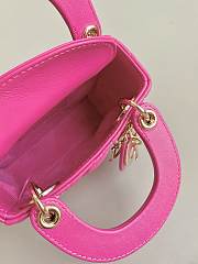 Dior Lady Micro Hot Pink Bag Size 12 × 10 × 5 cm - 2