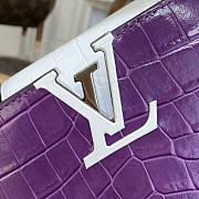 Louis Vuitton LV Capucines Crocodilien Brillant Purple Size 21 x 14 x 8 cm - 4