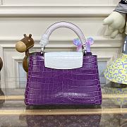 Louis Vuitton LV Capucines BB Crocodilien Brillant Purple Size 27 x 18 x 9 cm - 6