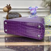 Louis Vuitton LV Capucines BB Crocodilien Brillant Purple Size 27 x 18 x 9 cm - 5