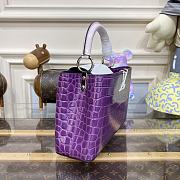 Louis Vuitton LV Capucines BB Crocodilien Brillant Purple Size 27 x 18 x 9 cm - 3