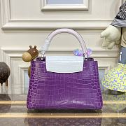 Louis Vuitton LV Capucines MM Crocodilien Brillant Purple Size 31.5 x 20 x 11 cm - 4