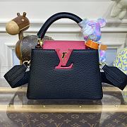 Louis Vuitton LV Capucines M59882 Black Mini Size 21 x 14 x 8 cm - 1