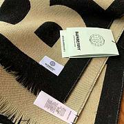 Burberry Wool Jacquard Scarf Brown Size 188 x 33 cm - 6
