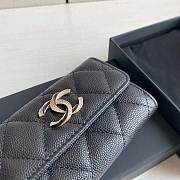 Chanel Wallet Black Caviar Leather Size 7.5 x 11.3 x 2.1 cm - 4