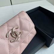 Chanel Wallet Pink Caviar Leather Size 7.5 x 11.3 x 2.1 cm - 2
