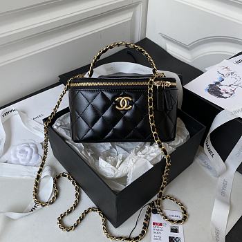 Chanel Box Bag Black AP3243 Size 17 x 9.5 x 8 cm