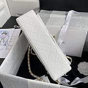 Chanel Classic Flap Bag A01112 Caviar White Size 15.5 x 25.5 x 6.5 cm - 5