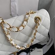 Chanel Classic Flap Bag A01112 Caviar White Size 15.5 x 25.5 x 6.5 cm - 4