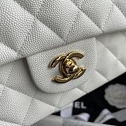 Chanel Classic Flap Bag A01112 Caviar White Size 15.5 x 25.5 x 6.5 cm - 3