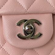 Chanel Classic Flap Bag A01112 Caviar Pink/Silver Size 15.5 x 25.5 x 6.5 cm - 4
