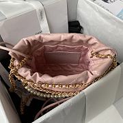 Chanel 22 AS3980 Pink Bag Size 19 x 20 x 6 cm - 5