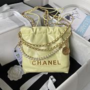 Chanel 22 AS3980 Yellow Bag Size 19 x 20 x 6 cm - 1